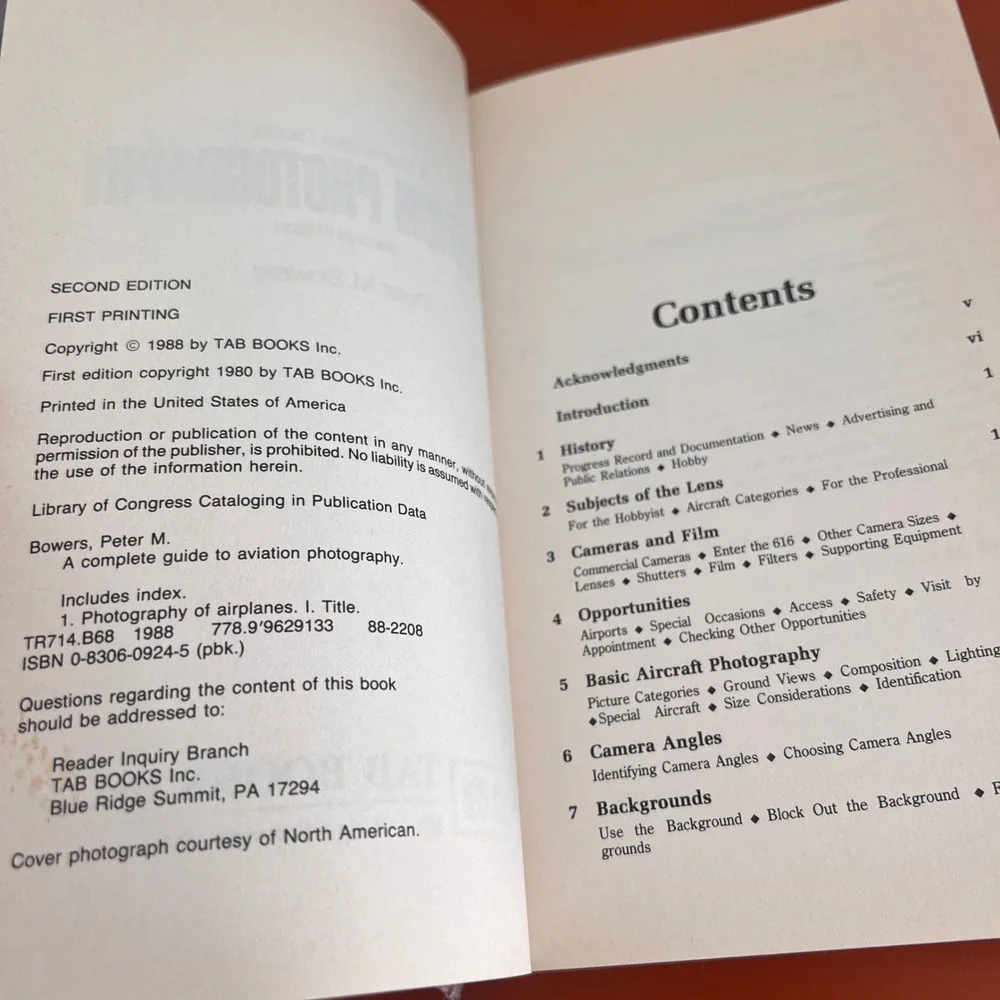 A Complete Guide To Aviation Photography Peter M‎ Bowers 2nd Ed TAB Books 1988
